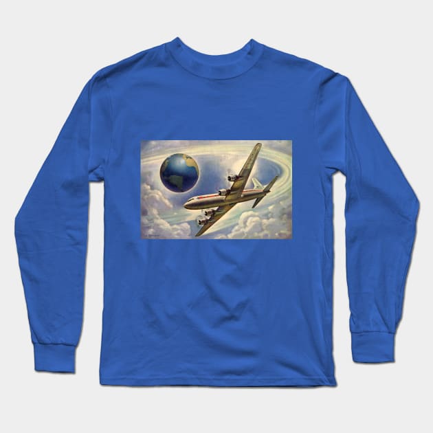 Vintage Airplane Long Sleeve T-Shirt by MasterpieceCafe